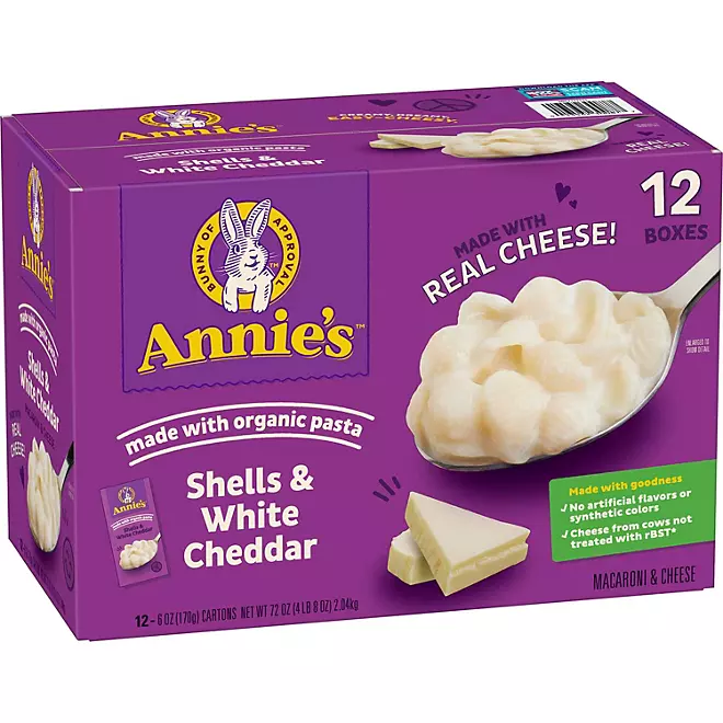 Annie’s Shells and White Cheddar Mac and Cheese 12 pk