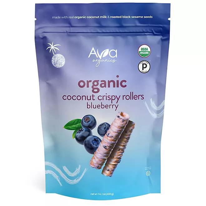 Ava Organics Blueberry Coconut Crispy Rollers