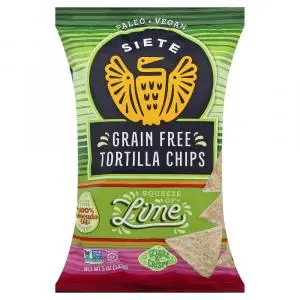 Siete Grain Free Tortilla Chips Lime