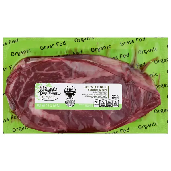 Nature’s Promise Organic Grass Fed Beef Rib Eye Steak