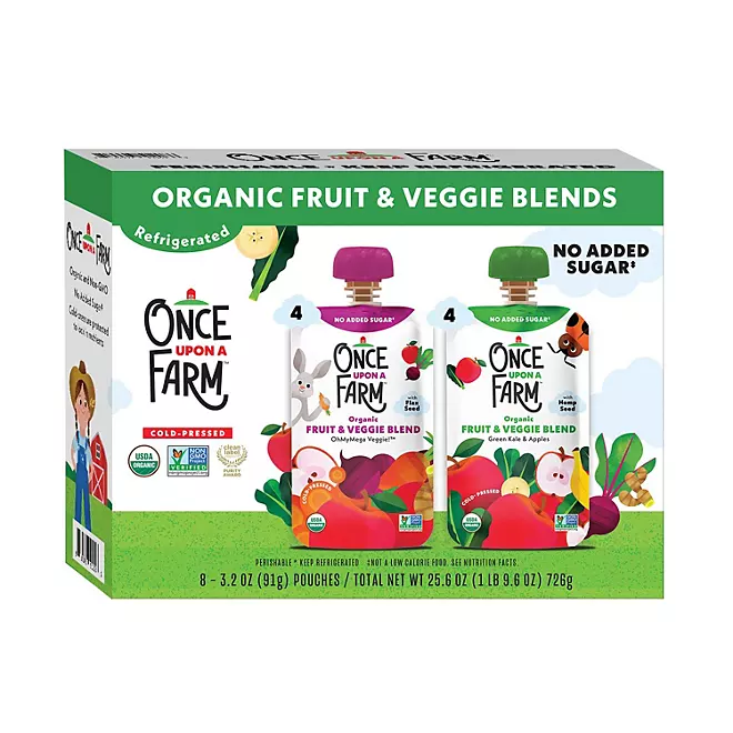 Once Upon A Farm Organic Fruit & Veggie Blend Variety Pack